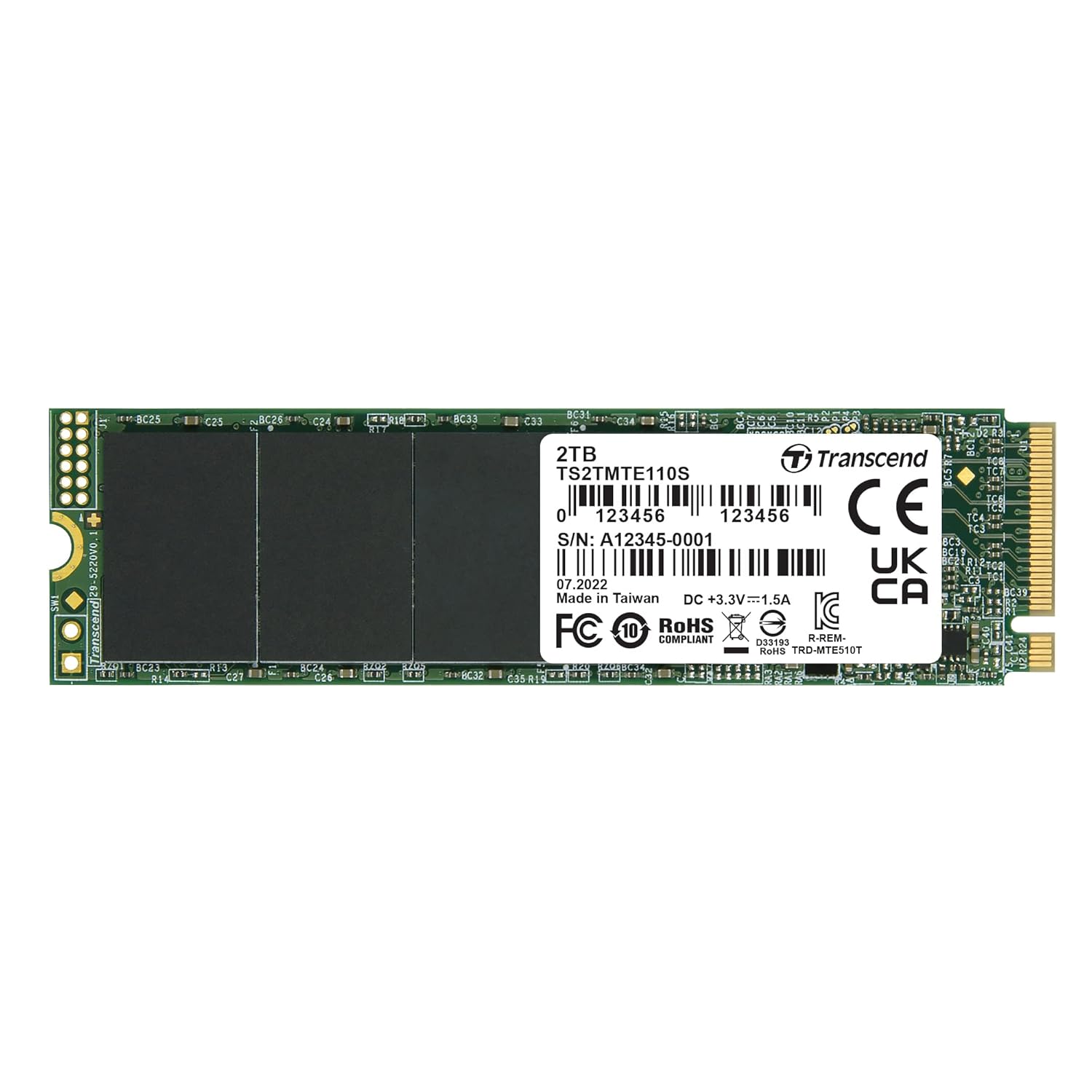 Transcend 110S NVMe PCIe Gen3 x4 Internal SSD M.2 2280 | Sequential Read/Write Up to 2,500/1,700 MB/s | 256GB/512GB/1TB/2TB Transcend 110S NVMe PCIe Gen3 x4 Internal SSD M.2 2280 | Sequential Read/Write Up to 2,500/1,700 MB/s | 256GB/512GB/1TB/2TB